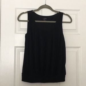 Loft black XXSP sleeveless shirt